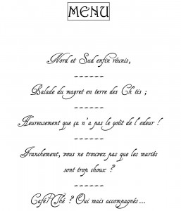 nord et sud menu