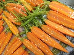 carottes fanes à la fleur de sel