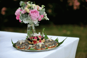 Assiette de bouchées apéritives