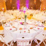 Table en rose et blanc