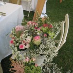 chaise en fleurs
